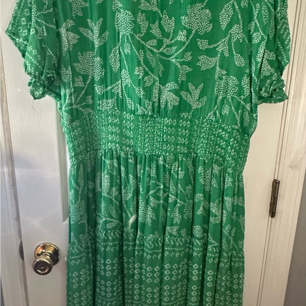 J Gee Green Floral Women's Dress